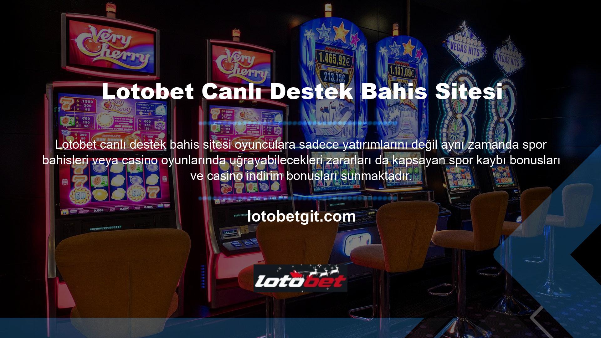 Lotobet bahis sitelerinden biri olan Lotobet Canlı Bahis ve Canlı Casino Sitesi, oyunculara en hızlı ve güvenli para yatırma ve çekme tekniklerini sunmaktadır
